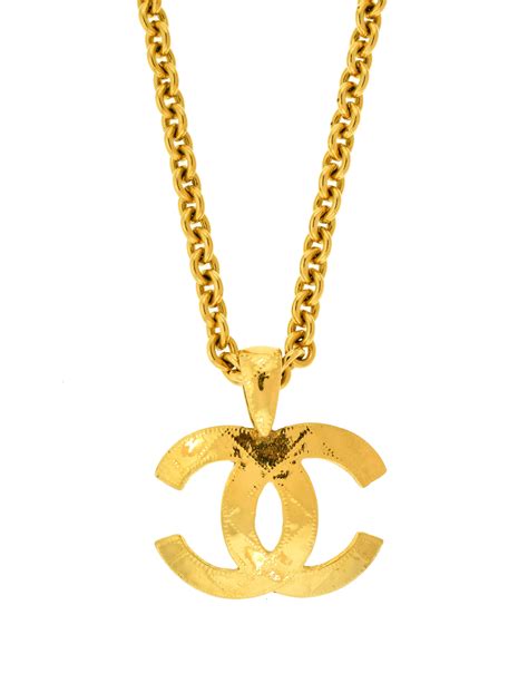 chanel cc logo necklace gold|Chanel diamond necklace cc.